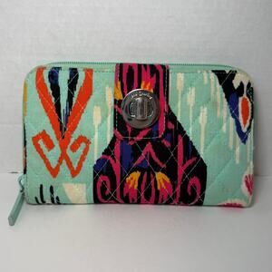 Vera Bradley Pueblo Aztec Print Turnlock Wallet